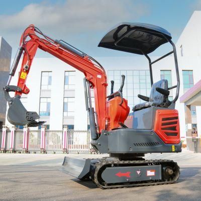 Chinese Manufacturer Side Control Joystick 1.0 Ton Mini Digger Small Excavators with Bucket