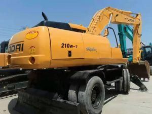Good Condition Used Wheel Excavator 210W-7 for Sale
