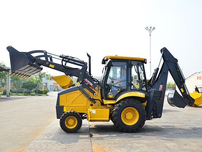 Top Brand 8.4 Ton 0.2cbm Small Backhoe Loader with Mower Clg777A for Hot Sale
