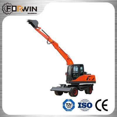 Construction machinery Fw85-9 CE Mini Excavator China 8ton Mini Digger Wheel Excavator Cheap
