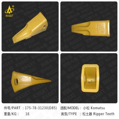 175-78-31230 Suit for Komatsu D85 Style Ripper Bucket Tooth, Construction Machine Spare Parts, Excavator Bucket Teeth