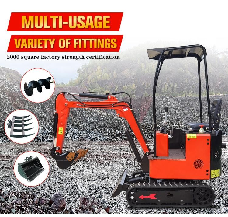 1 Ton Small Excavators for Sale Mini Excavators Digger Mini Hydraulic Garden Family Tool