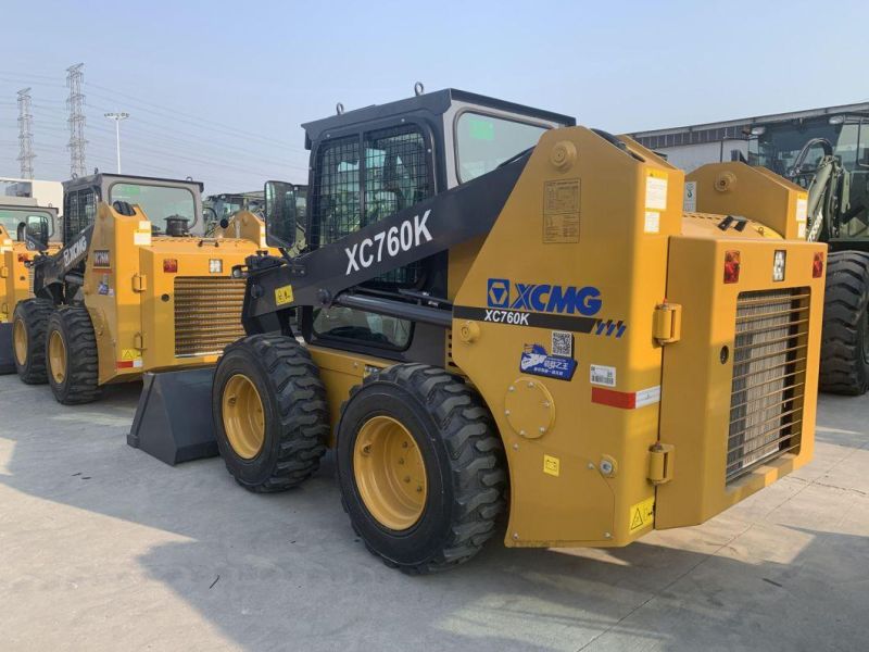 XCMG Official Xc760K Chinese Mini 1 Ton Skid Steer Loader with Attachments for Sale