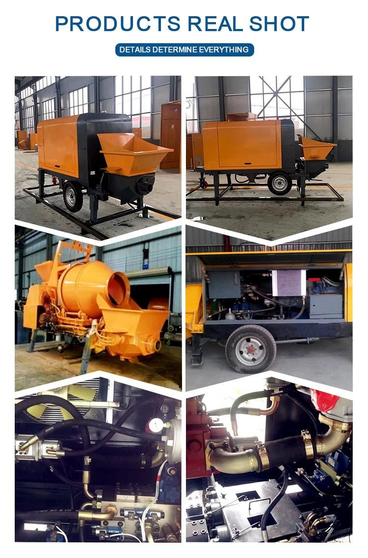 Hydraulic Diesel Pump Concrete Mixer Concrete Pumping Machine Concrete Mobile Concrete Pump Machine