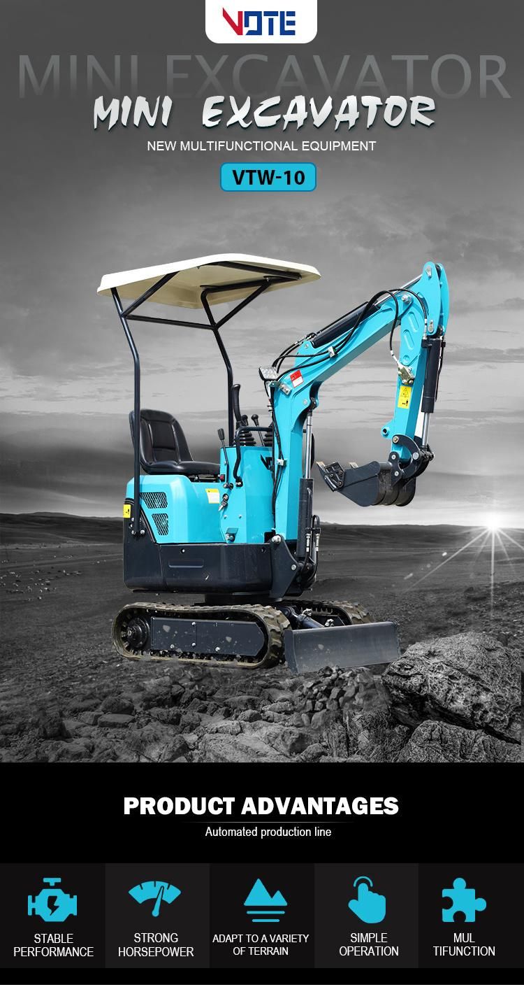 CE/EPA Crawler Excavator Mini Excavator 1 Ton 2 Ton 3 Ton 6 Ton Small Hydraulic Excavator Customizable Thumb Bucket for Sale China