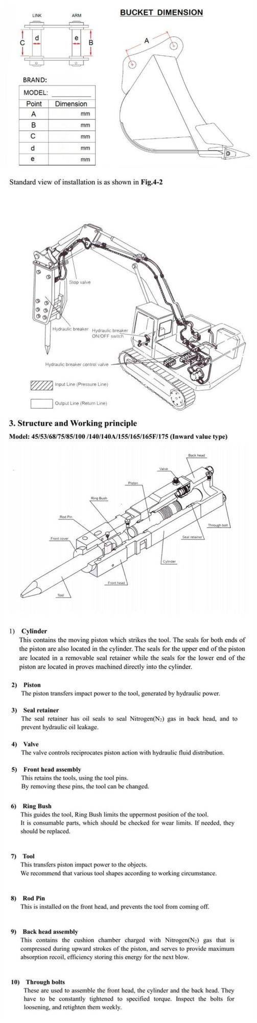 Small Model Excavator Breaker Hammer for Hitachi 12 17 18 Hyundai Robex28 with 45mm Chisel