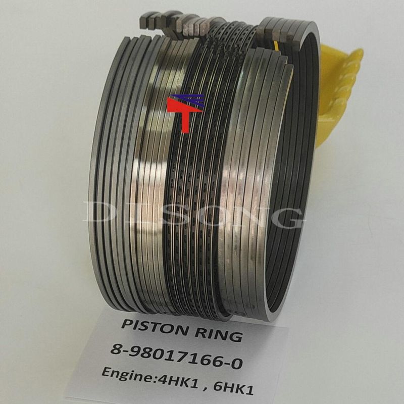 High Quality Diesel Engine Mechanical Parts Piston Ring 8-98017166-0 for Excavator Zx240-3 Zx250 Zx330 Engine 4HK1 6HK1 Generator Set