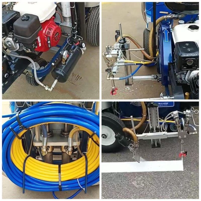 Cold-Plastic Two-Component Road Line Striper with Interal-Mixing Application