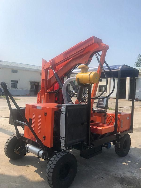 Hydraulic Post Driver Machine for Highway Guardrail Installation