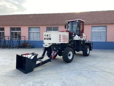 New Mixing Huaya Machinery 2m3 Flat Mouth Mixer Concrete Truck
