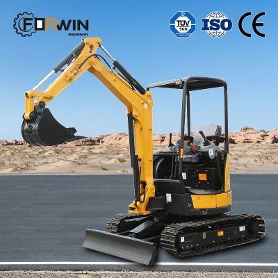 Flexible Operation Small Crawler Excavator 2.7 Ton Fw25u Canopy with CE and Tilting Bucket/Leveling Bucket/Digger for Sale