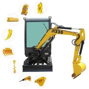 China Gold Supplier 2 Ton Small Rubber Track Type Digger Excavator Machines