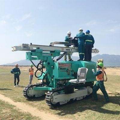 Hfpv-1b Hydraulic Photovoltaic Solar Spiral Guardrail Hammer Pile Driver Drill Rig Mobile Pile Drilling Rig