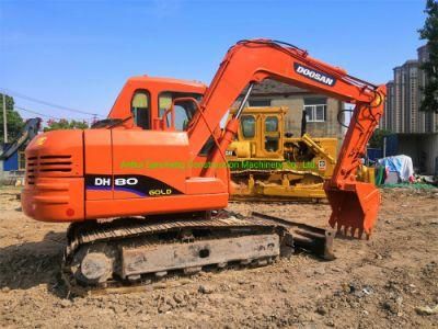 Used Hydraulic Digger Doosan Dh80 Excavator for Earthing Moving Work