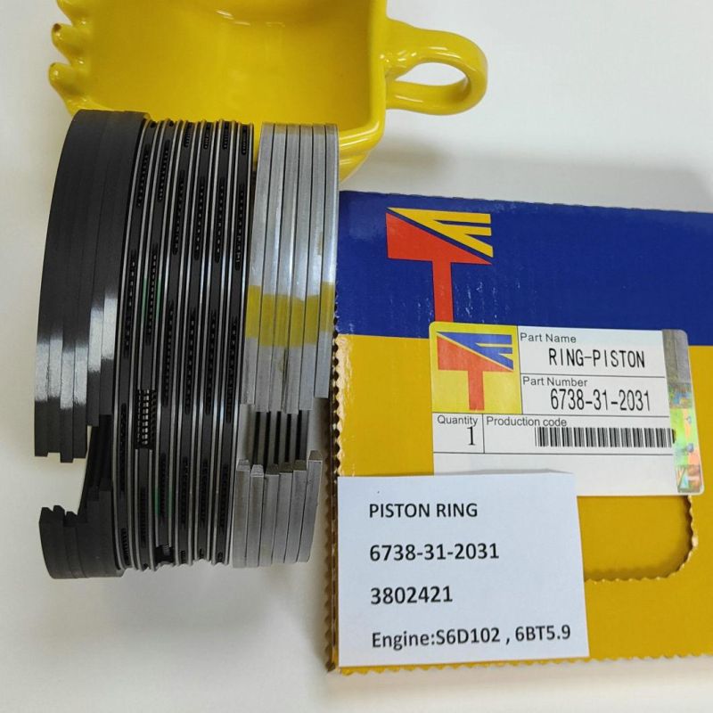 High Quality Diesel Engine Mechanical Parts Piston Ring 6738-31-2031 for Excavator Parts PC200-7 PC120-6 PC120-7 Engine Parst S6d102 6bt5.9 Generator Set