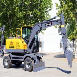 Construction Excavator Small Size Wheel Excavator 8ton