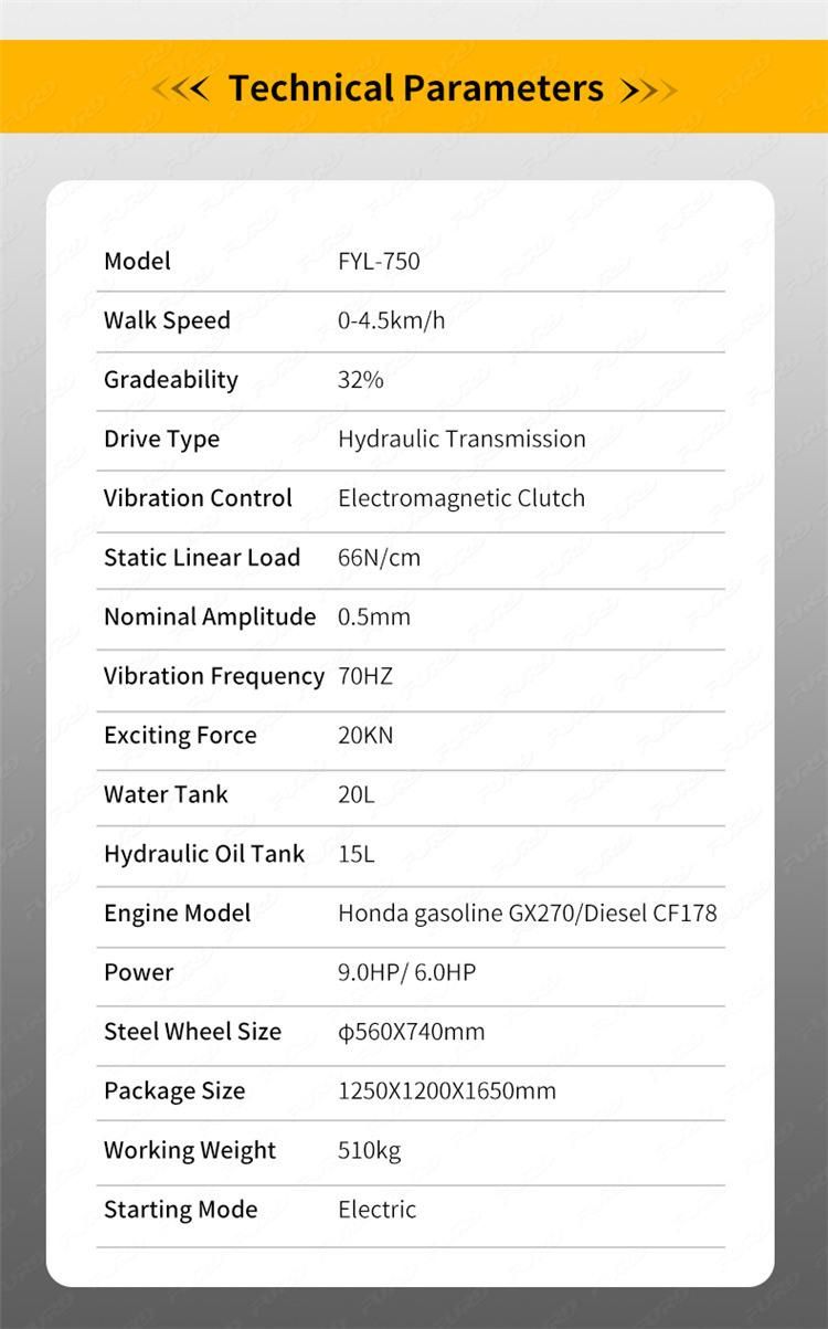 High Quality 500kg Walk Behind Single Drum Gasoline Engine Road Roller