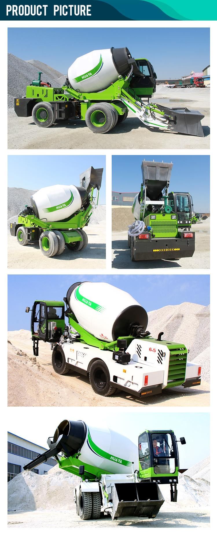 Huaya Hydraulic Self Loading 1cbm Big Self-Loading Concrete Mixer Truck