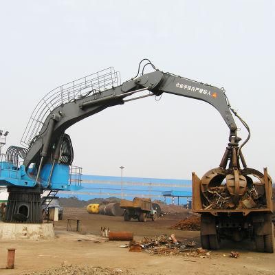 Bonny Wzd46-8c Stationary Electric Hydraulic Material Handler for Unloadding Scrap Steel From Truck at Steel Scrap Yard