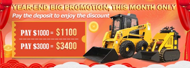 10% off! Chinese Cheap New Hydraulic Big and Micro Wheel and Track Skid Steer Loader List with Attachments with EPA CE for Sale by Sea