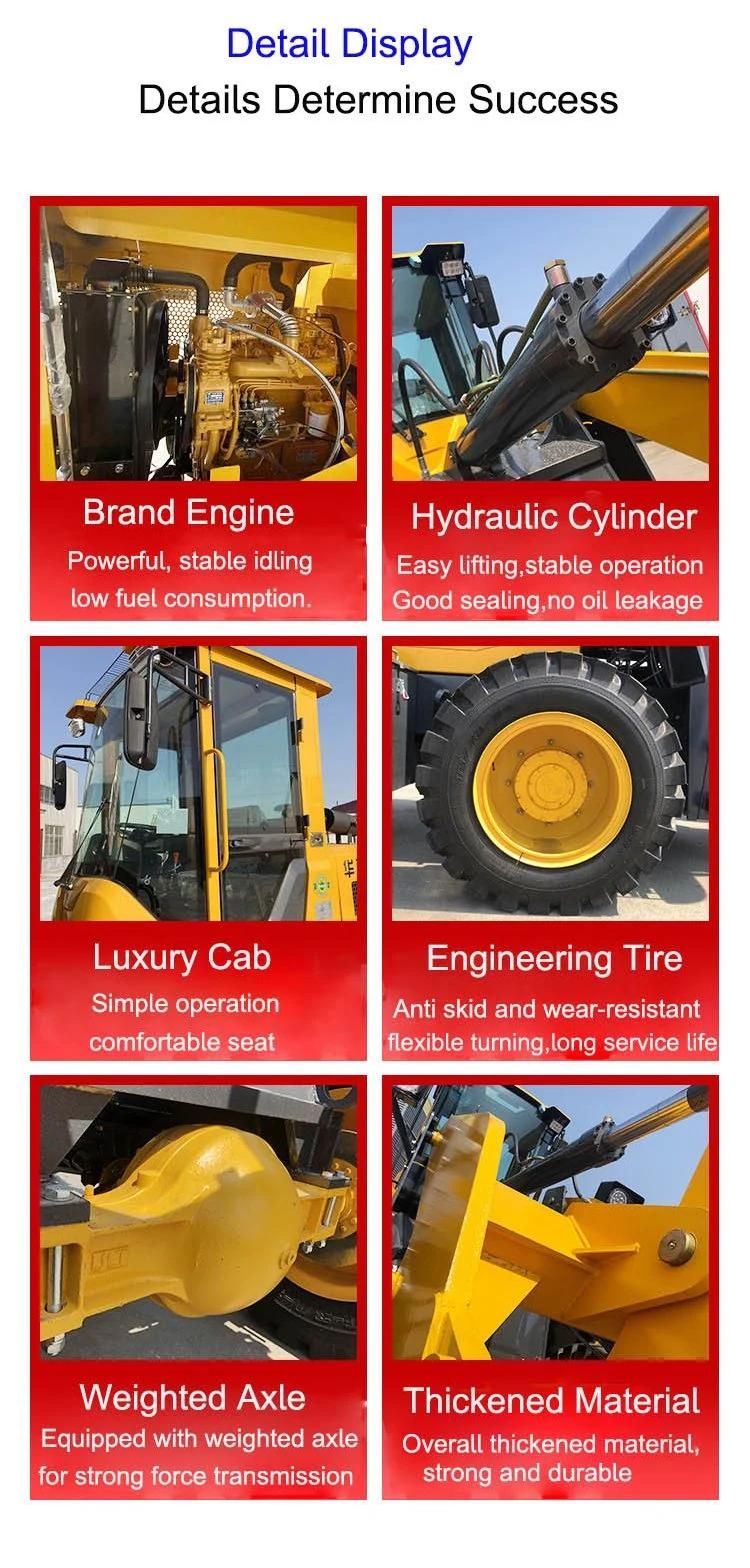 2022 Construction Loader Machine 2.5ton Front End Wheel Loader for Sale