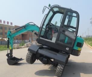 4 Ton Wheel Excavator Free Shipping Excavator High Efficient Small Digging Machine