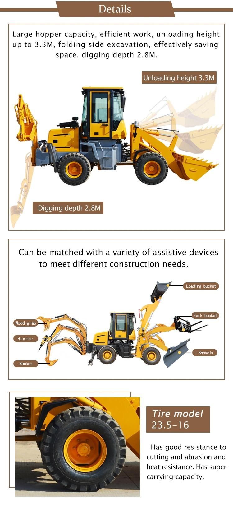 Small Wheel Backhoe Loader Ce and EPA Certificate