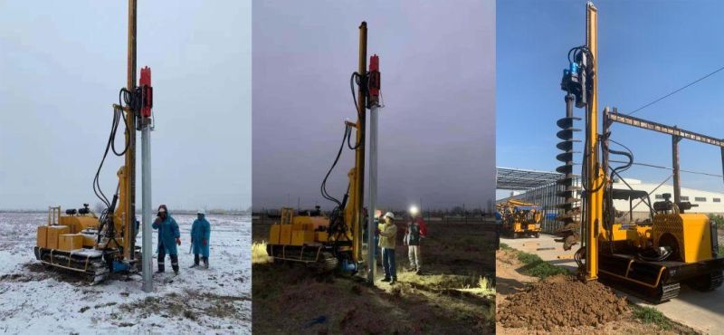 PV Power Station Post Pile Driver for Solar Station Construction