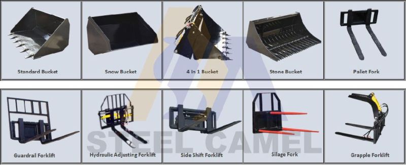 Good Price Skid Steer Loader/Front Loader/Tractor Loader/Excavator Attachments Covering Full Fields for Wholesale