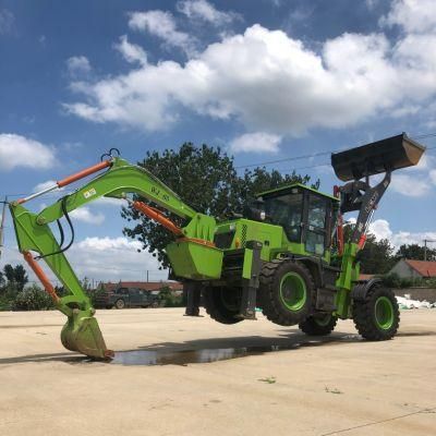 LC945-65 Backhoe Loader Tractor Frontal Loader Bucket and Digging Bucket on The Rear Construction Backhoe