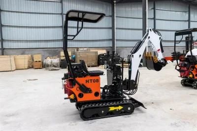 Shandong Mini Excavator Machine Micro Hydraulic Mini Digger 0.8 Ton Chinese Crawler Mini Excavator