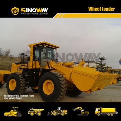 China Brand Sinoway Wheel Loader with 16.5 Ton Operating Weight