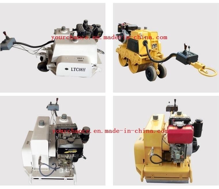 High Quality Ltc08h 800kg Asphalt Roller Walking Behind Full Hydraulic Double Drums Vibratory Mini Road Roller for Sale