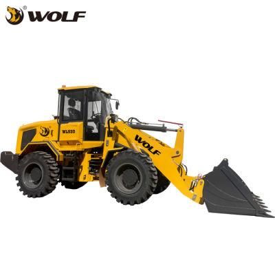 Wolf Wl930 3t Mini Small Compact China Small Farming Portable Construction CE Front End Wheel Loader Earth Moving Loader for Sale