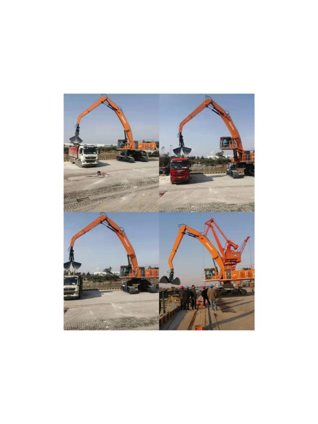 Wharf Equipment, Rotating Grab, Crawler-Type Dual-Power Material Handler Ygsz750