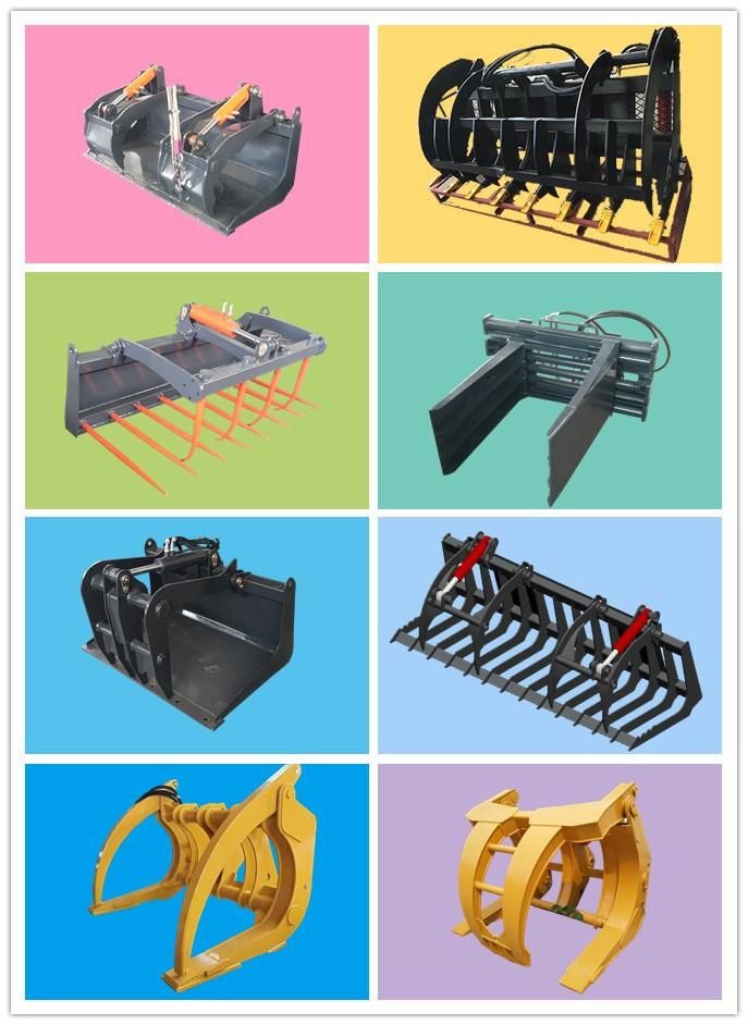 Skid Steer Grass Grapple Root Grapple Attachments Manufacturers