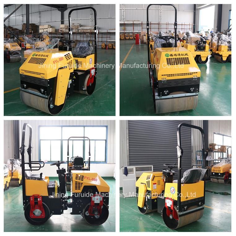 Hydraulic 1 Ton Asphalt Compactor Vibratory Mini Road Roller