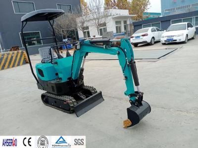 New Design Fully High Productivity Import Mini Excavator CE Certificated Euro5 1 Ton Mini Hydraulic Crawler Excavator with Various Attachments