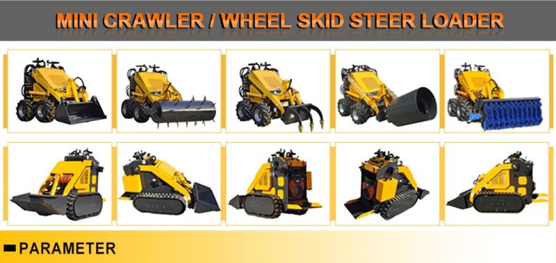 High Benefit Mini Skid Steer Loader 400kg with Attachment Price