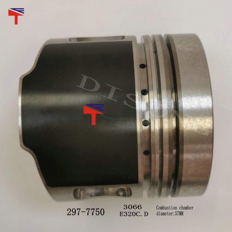 High-Performance Diesel Engine Engineering Machinery Parts Piston 297-7750 for Excavator Parts E320b E320c E320d Engine Parts 297 S6K 7750 3066 Diameter 57mm