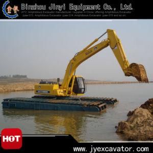 Amphibious Excavator with Pontoon in The Water Jyp-157