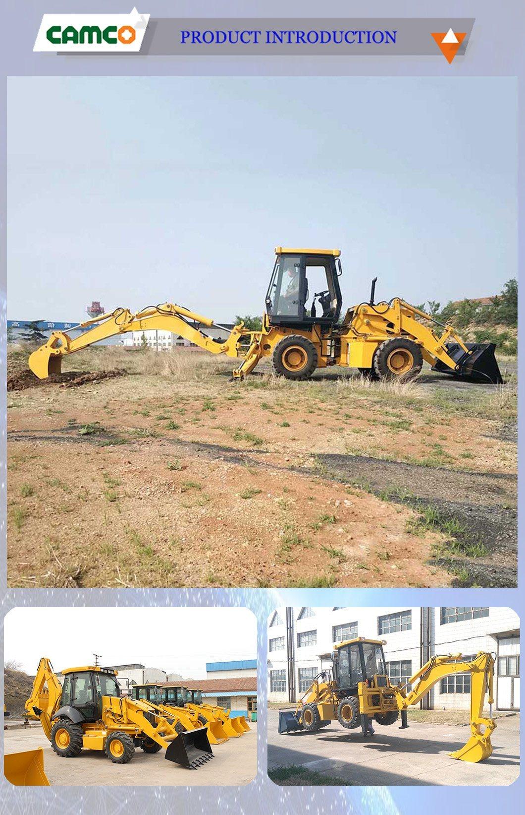 Earth Moving Equipment Articulated Front Wheel Loader with Backhoe Bucket