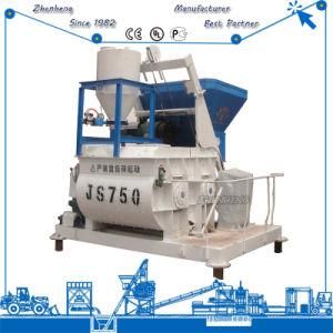 High Efficiency Super Quality 750L Twin-Shaft Concrete Mixer Machine with a Lift Hopper