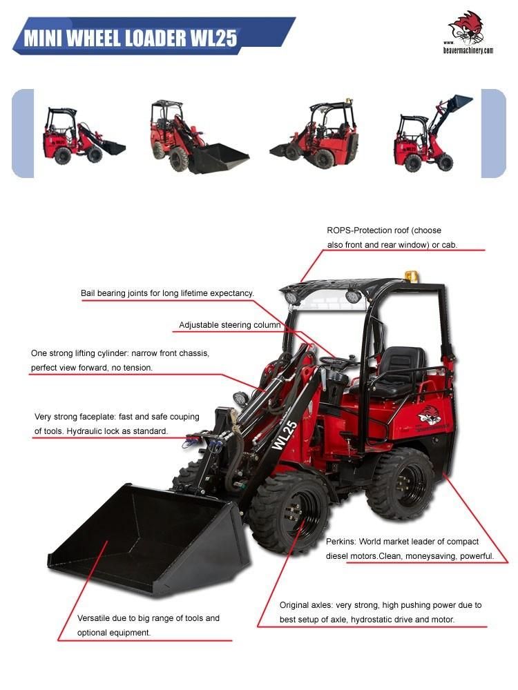 Multifunctional Mini Articulated Loader Front End Loader