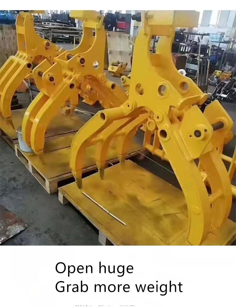 4 Ton-40 Ton Excavator Hydraulic Grapple Excavator Grapple Hydraulic Excavator Parts for Cat Volvo Doosan Hyundai Liugong Excavator