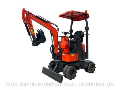 1.2 Ton Factory Swing Boom Rdt-120A China Micro New Garden Farm Home Crawler Digger Deisel Small/Mini Wheel Excavator 0.6/0.8/1/1.6ton