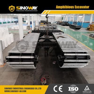 Aluminum Track Cleats Amphibious Pontoon Undercarriages for Hydraulic Excavator