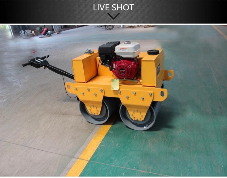 Gasoline 20kn Walk Behind Rollers Efficiency Double Drum Vibratory Roller From Manufacturer