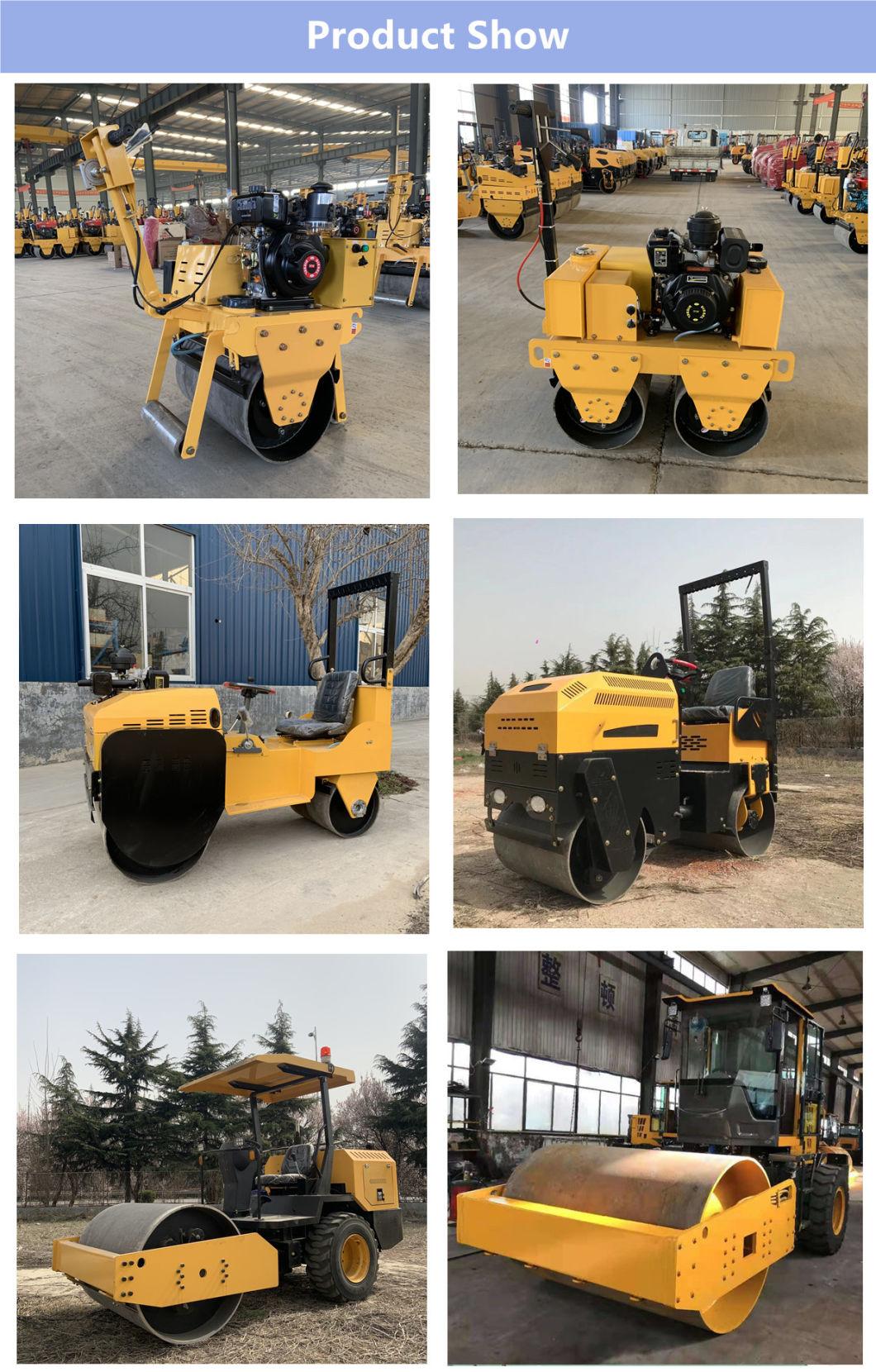 700kg Construction Machine Equipment Ride on Mini Hydraulic Double Drum Vibratory Road Roller for Sale