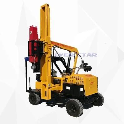 Road Attachment Pile Driver for Highway Guardrail Construction